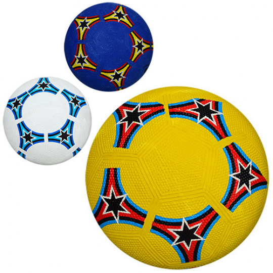 Мяч футбольный VA 0036 (50шт) размер 5, резина Grain, 350г, 3 цвета, в кульке, Фото