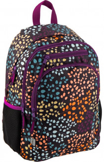 Рюкзак молодежный GoPack 0.44 кг 43x29x13 см 19.5 л Черно-фиолетовый (GO19-132M-1)