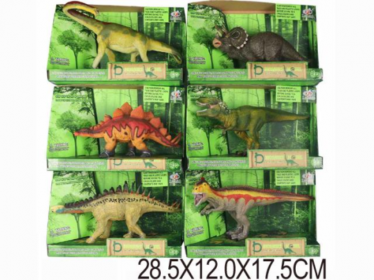 Животные Q9899-303 (24шт/2) &quot;Динозавры &quot;, 6 видов, в боксах 28, 5*12*17, 5см Фото