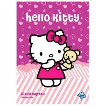 Картон белый двусторонний (10л) A4 Hello Kitty
