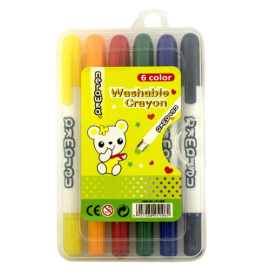 Мелок-карандаш смываемый,набор 6 цветов Фото