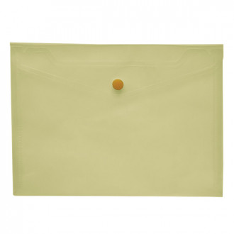 Папка-конверт А5 на кнопці JOBMAX, прозора, жовтий