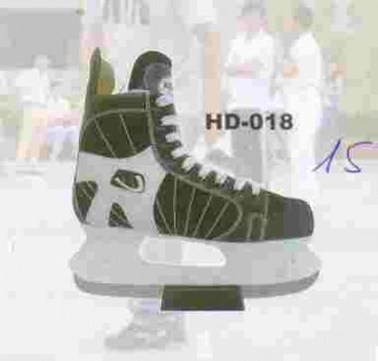 Коньки хоккейные со шнурками (черные), размер 40 (6шт)