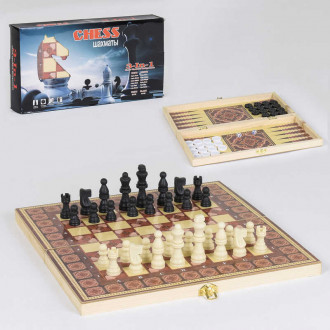 Шахматы деревянные 3 в 1 (С36819)