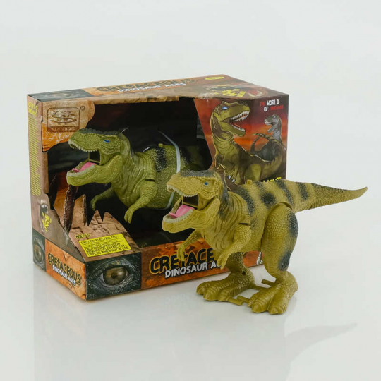Динозавр WS 5316 (36) 2 вида, ходит, двигается рот, на батарейках, в коробке Фото