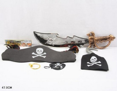 Пиратский набор HB471 (192шт/2) сабля и др. в пакете 47см