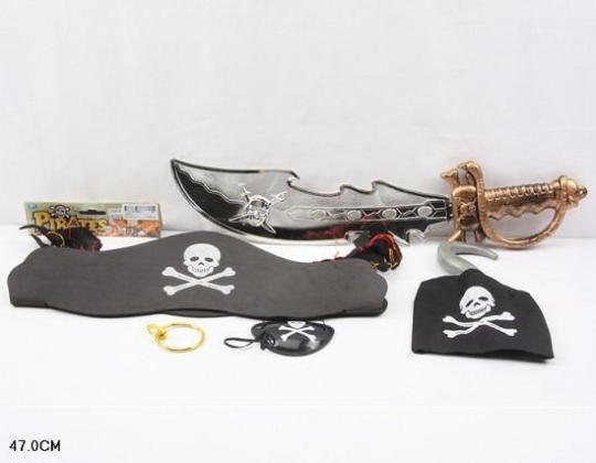 Пиратский набор HB471 (192шт/2) сабля и др. в пакете 47см Фото