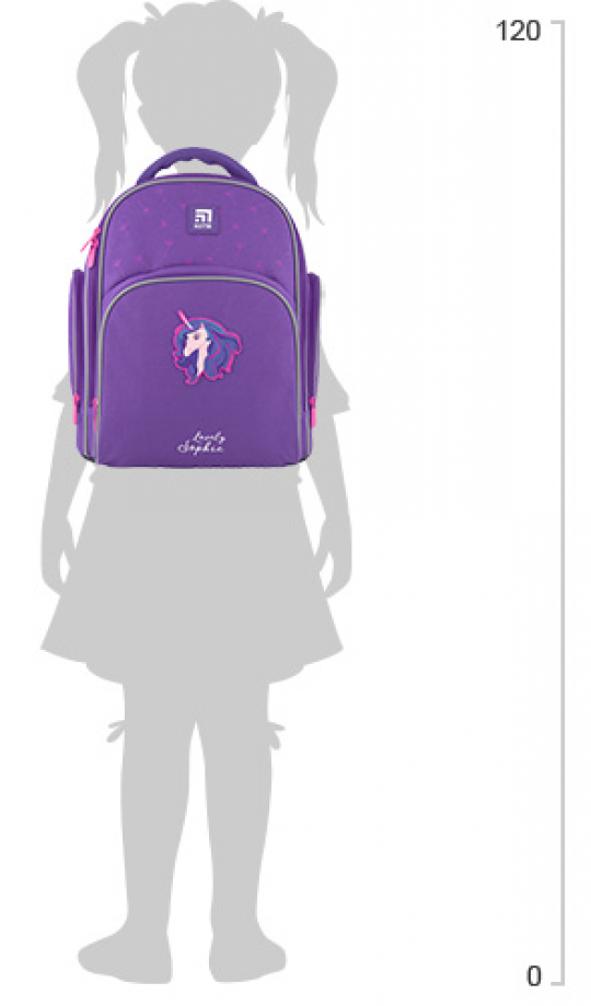 Рюкзак школьный Kite Education Lovely Sophie для девочек 760 г 38x29x16.5 см 15.5 л Фиолетовый (K20-706S-4) Фото