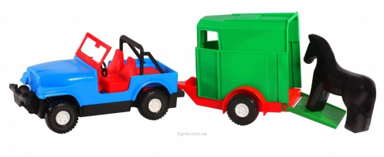 Игрушечная машинка авто-джип с прицепом или кузовом Фото