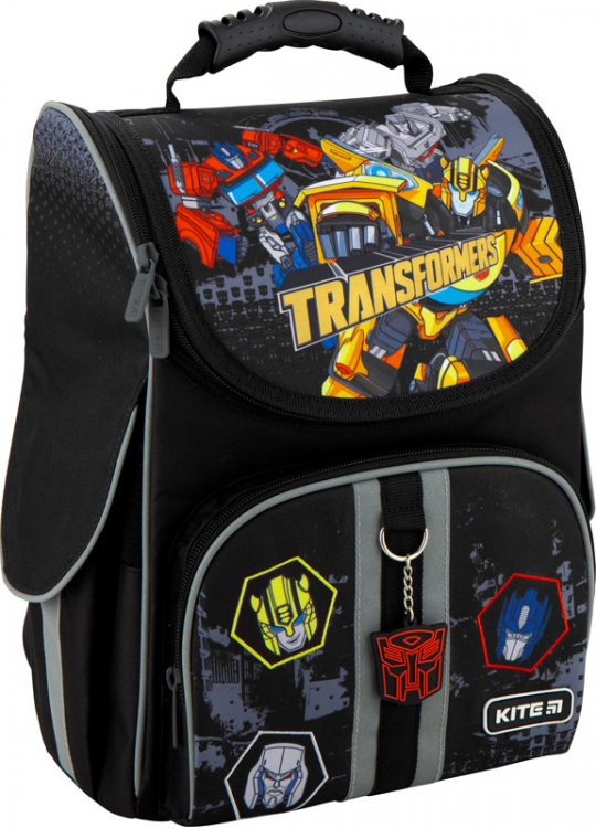 Рюкзак школьный каркасный Kite Education Transformers-1 для мальчиков 950 г 35х25х13 см 11.5 л Черный (TF20-501S-1) Фото