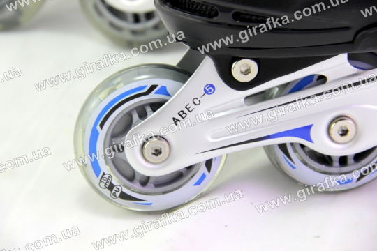 Ролики Extreme Motion EM-006 синие размер  L(40-43) метал. рама, кліпса, шнурок, світло, колеса PU, ABEC-5, Фото