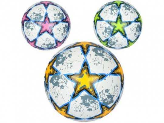 Мяч футбольный EN 3273 (30шт) размер 5, ПВХ 1,6мм, 300-320г, 3цвета, в кульке Фото