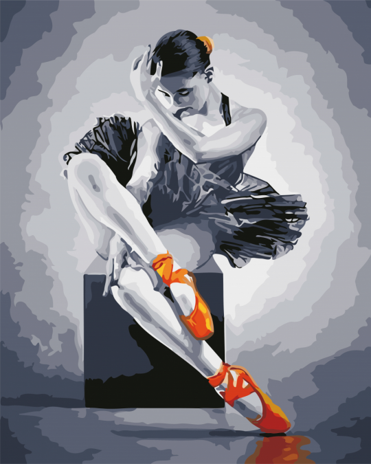 Картина по номерам &quot;Балерина&quot;,  в кор. 40*50см, ТМ ArtStory Фото