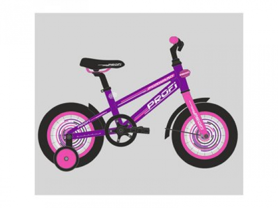 Велосипед детский PROF1 14д. T1477 (1шт) Forward,фиолетов.-розов.,звонок,доп.колеса Фото