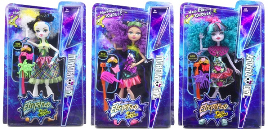 Кукла &quot;Monster High&quot;, шарнирная, 26 см,  расческа, заколочки, 3 вида, в кор. 33*22*6см Фото
