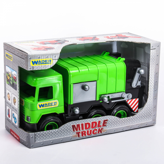 Машина &quot;Middle truck&quot; мусоровоз City, зелен  в кор.44*26*20 см., ТМ Wader (6шт) Фото
