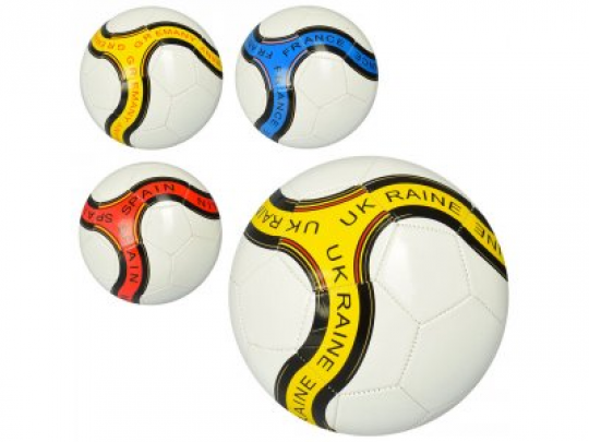 Мяч футбольный EV 3239 (30шт) размер 5, ПВХ 1,8мм, 300-320г, 4 вида(страны), в кульке Фото