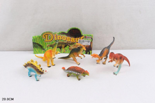 Животные 866-K61 (144шт/2) динозавры, 6 шт в пакете 20см Фото