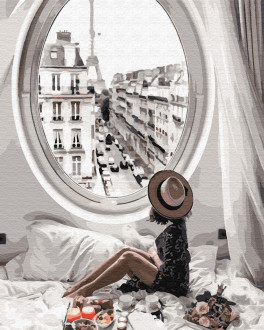 Картина по номерам Лучшее утро в Париже, в термопакете 40*50см