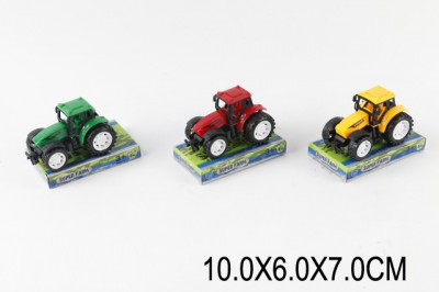 Трактор инерц. 9975 (300шт/2) 3 цвета, под слюдой 10*6*7см