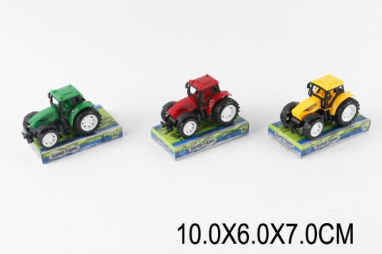 Трактор инерц. 9975 (300шт/2) 3 цвета, под слюдой 10*6*7см Фото