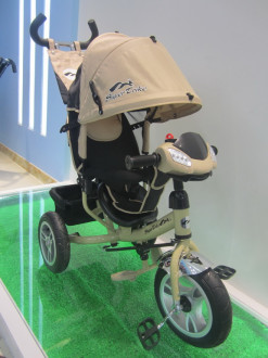 Детский трёхколёсный велосипед TR17012 бежевого цвета