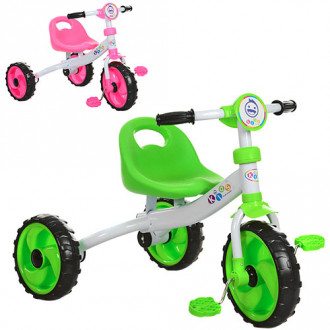 Велосипед M 3254 (4шт) 3колеса,колесаEVA,д77-ш50-в57см,2цвета(розовый, зеленый),