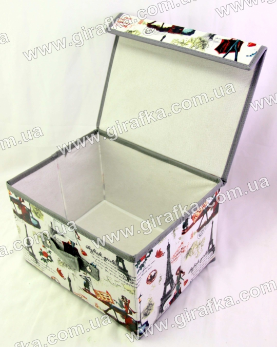 Ящик-коробка Коробка для хранения Париж  белая Фото