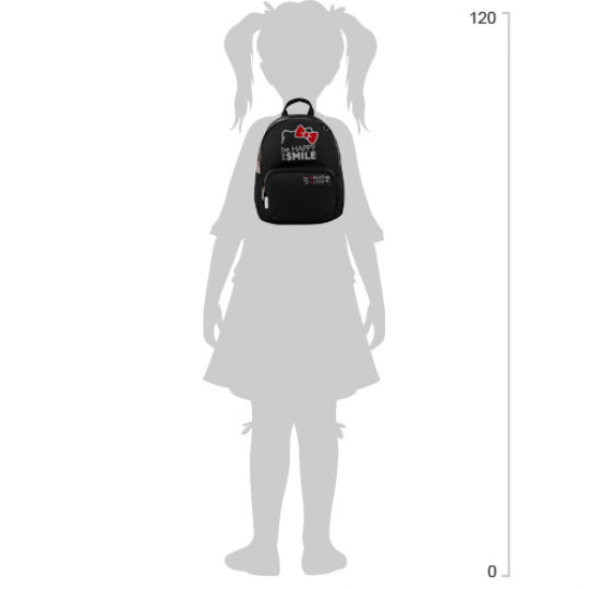 Рюкзак дошкольный Kite Kids Fashion Hello Kitty для девочек 305 г 26x20x9 см 5 л Черный (HK19-547-1) Фото