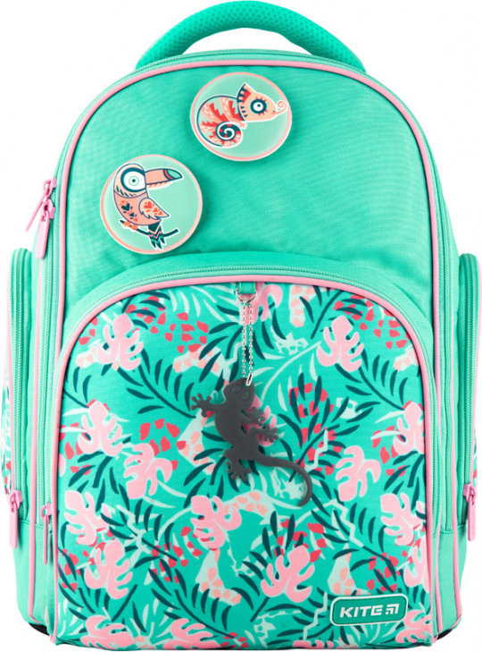 Рюкзак школьный Kite Education Tropical для девочек 780 г 38x29x16.5 см 16 л Бирюзовый (K20-706M-5) Фото