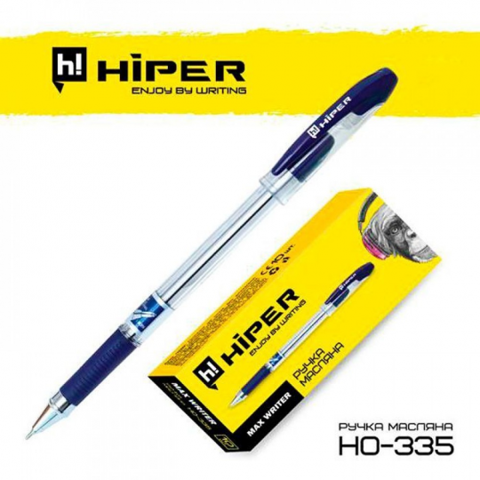 Ручка маслянная Hiper Max Writer, 0.7мм, 2500м, черная, цена за уп., в уп.10шт. Фото