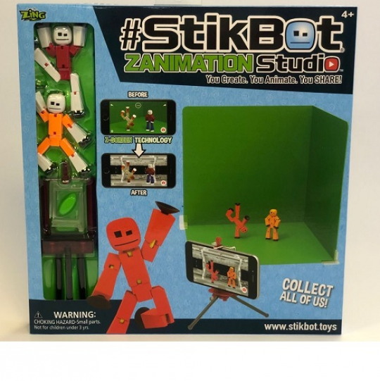Игровой набор для анимационного творчества STIKBOT S1 – СТУДИЯ Z-SCREEN (2 экскл. фиг.,штатив,сцена) Фото