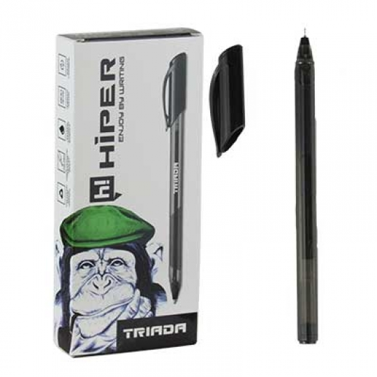 Ручка гелевая черная 0,6мм Hiper Triada HG-205 Фото