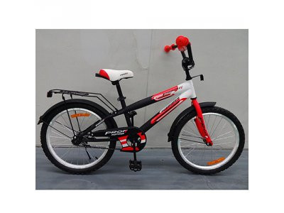 Велосипед детский PROF1 20д. G2055 (1шт) Inspirer,черно-бел-красн(мат),звонок,подножка