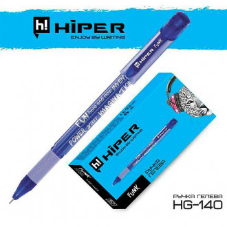 Ручка гелевая Hiper Funk, 0,6 мм, синяя ЦЕНА ЗА 1 шт