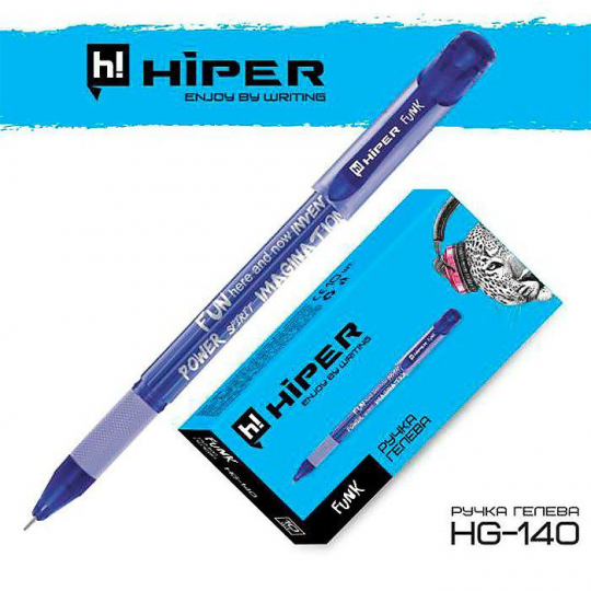 Ручка гелевая Hiper Funk, 0,6 мм, синяя ЦЕНА ЗА 1 шт Фото