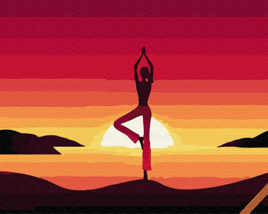 Картина по номерам Медитация на закате, в термопакете 40*50см Фото
