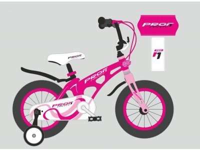 Велосипед детский PROF1 18д. LMG18203 (1шт) Infinity,магнез.рама,малиново-розов.,звонок,доп.кол