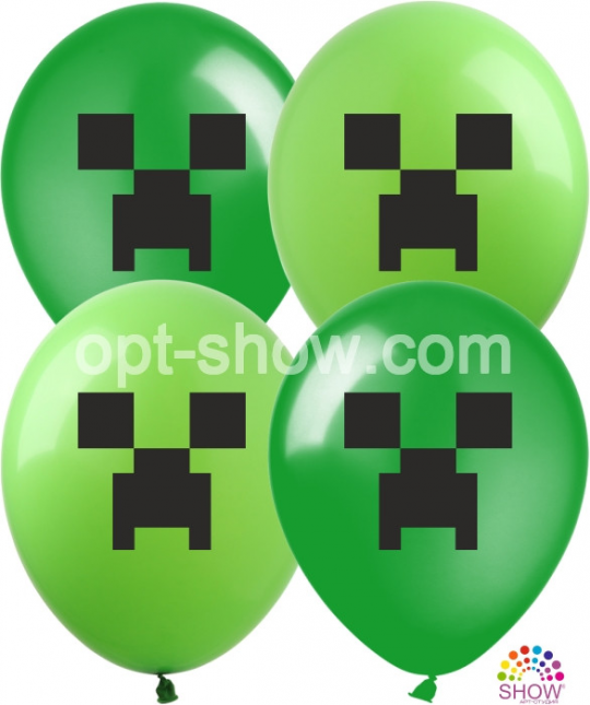 Воздушные шарики Майнкрафт  12&quot; (30 см) ТМ Show Фото
