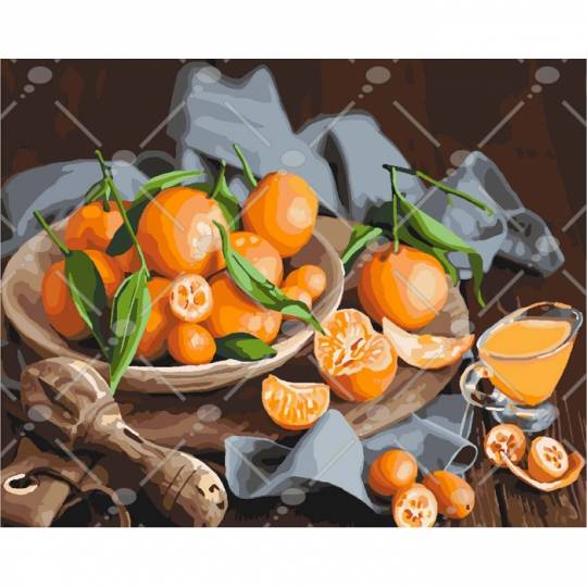Картина по номерам Натюрморт &quot;Оранжевое наслаждение&quot;, в кор. 40*50см Фото