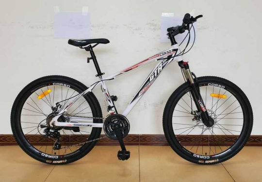 Велосипед Спортивный CORSO «GTR-3000» 26&quot; дюймов 12685 (1) рама алюминиевая, оборудование Shimano 21 скорость, собран на 75% Фото