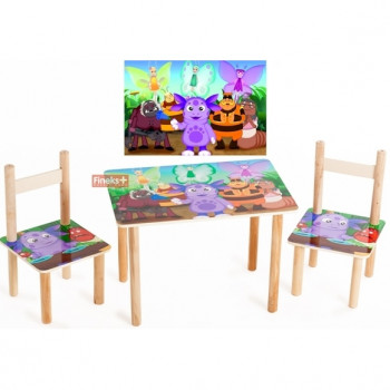 Детский Набор столик и два цветных стульчика Лунтик Арт. 063