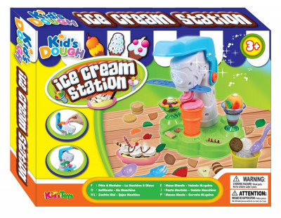 Набор пластилина &quot;Мороженое&quot;,пластилин 4 цвета,станок для мороженного,формы для лепки