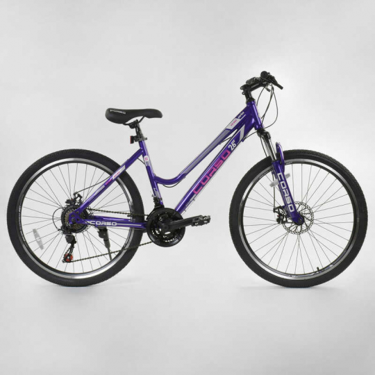 Велосипед Спортивный CORSO 26&quot;дюймов 87905 (1) рама металлическая 16’’, 21 скорость, собран на 75% Фото