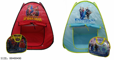 Палатка 2 вида (&quot;Холодное сердце&quot;/&quot;Spiderman&quot;) в сумке 90*88*88см