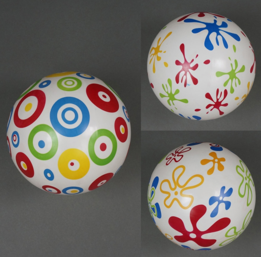Мяч детский резиновый 6 цветов, 60гр 5 шт. в сетке /80/400/ Фото