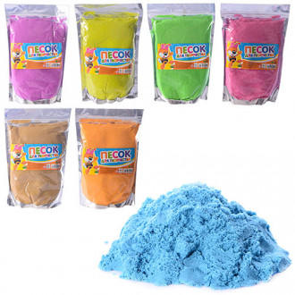 Песок для творчества MK 1275 (24шт) 1000г, блеск, 7 цветов, в кульке,16,5-23-5см
