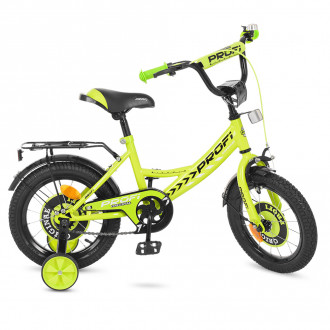 Велосипед детский PROF1 14д. Y1442 (1шт) Original boy,салатовый,звонок,доп.колеса