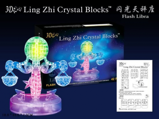 Пазлы 3D- кристалл Зодиак весы 9045A (72шт/2) 45 дет., в кор. 18*13*7см Фото