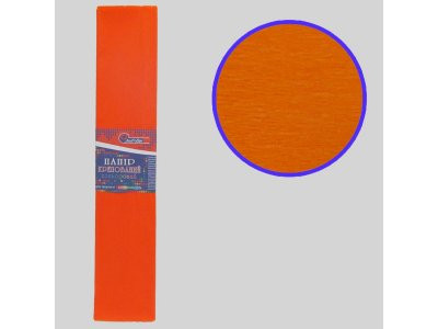 KR55-8015 Креп-бумага 55%, оранжевый 50*200см, осн.20г/м2, общ.31г/м2